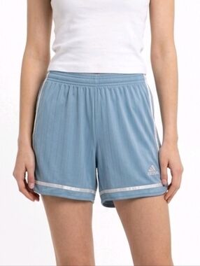 Adidas Light Blue Clima 365 Three Stripe Athletic Shorts Size M